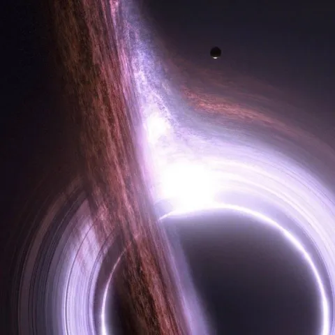 Assuming this core has more than roughly three-times the mass of the sun, gravity would overwhelm to such a degree that it would fall in on itself into a single point, or singularity, understood to be the black hole's infinitely dense core.