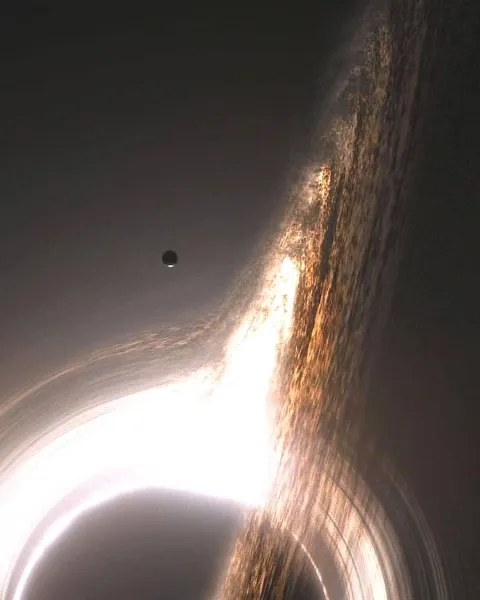 Falling through an event horizon is literally passing beyond the veil — once someone falls past it, nobody could ever send a message back, he said. They'd be ripped to pieces by the enormous gravity, so I doubt anyone falling through would get anywhere.
