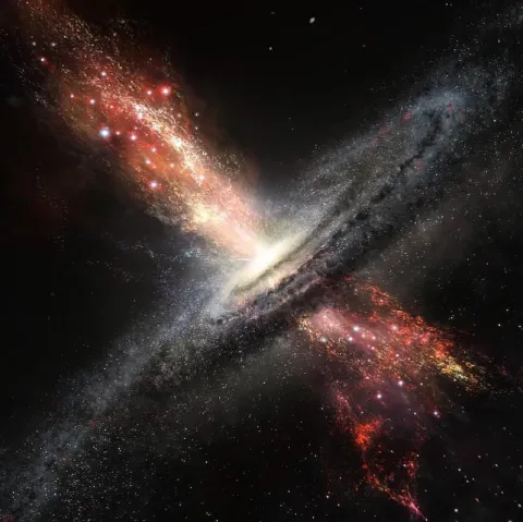 According to Massey, tidal forces would reduce your body into strands of atoms (or 'spaghettification', as it is also known) and the object would eventually end up crushed at the singularity. The idea that you could pop out somewhere — perhaps at the other side — seems utterly fantastical.